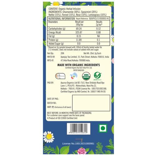 Typhoo Relaxing Organic Night Time Tea,  26 g (20 Bags x 1.3 g each) -2.webp